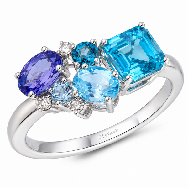 LeVian Serenity Blueberry Zircon & Gemstone Ring in 14K Vanilla Gold | Bradley's Jewelers Bradley's Jewelers Jacksonville, NC