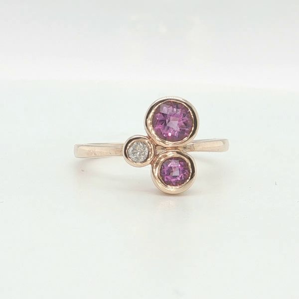 14K Rose Gold Amethyst & Diamond Fashion Ring Image 3 Bradley's Jewelers Jacksonville, NC