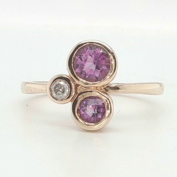 14K Rose Gold Amethyst & Diamond Fashion Ring Bradley's Jewelers Jacksonville, NC