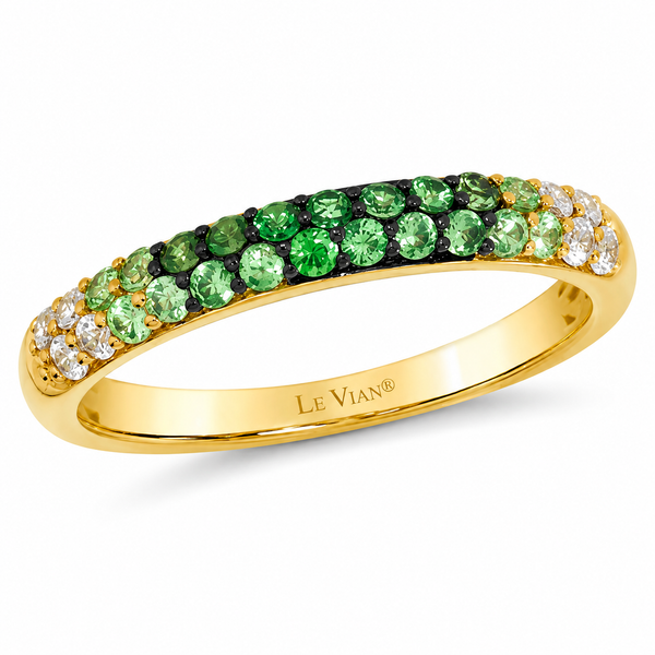 LeVian Tsavorite Ombre & White Sapphire Ring in 14K Honey Gold | Bradley's Jewelers Bradley's Jewelers Jacksonville, NC