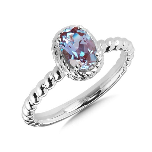 Sterling Silver Created Alexandrite Birthstone Ring Bradley's Jewelers Jacksonville, NC