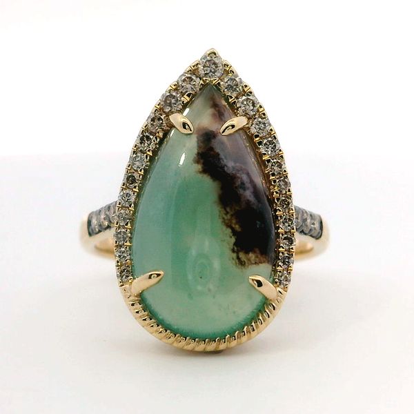 Le Vian® Peacock Aquaprase™ and Diamond Ring in 14K Honey Gold™ Bradley's Jewelers Jacksonville, NC