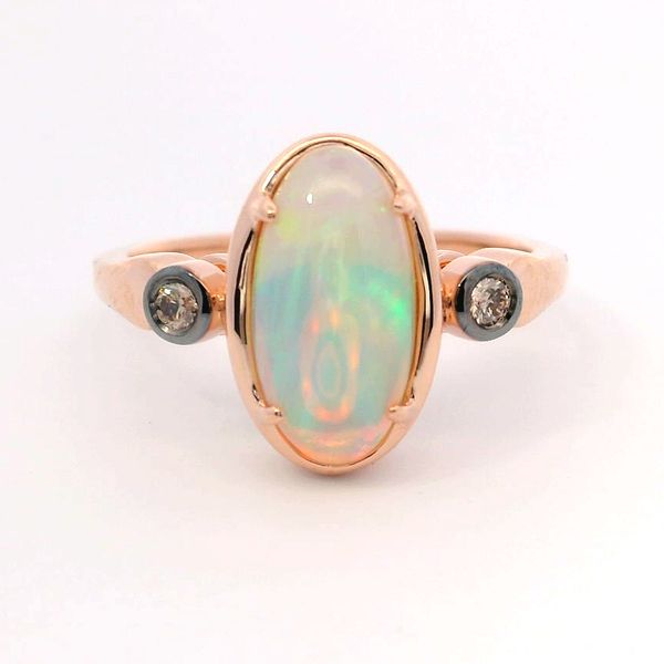 Le Vian® Neopolitan Opal® and Nude Diamond™ Ring in 14K Strawberry Gold® Bradley's Jewelers Jacksonville, NC
