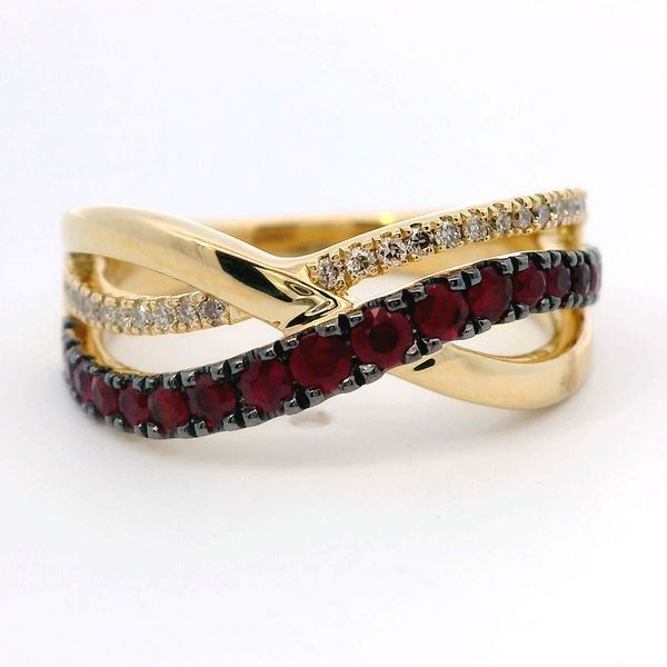 Le Vian Passion Ruby and Nude Diamond Ring in 14K Honey Gold Bradley's Jewelers Jacksonville, NC