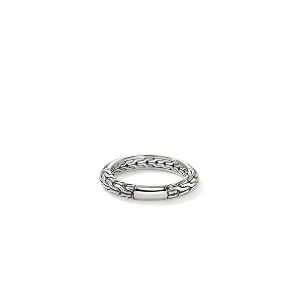 John Hardy Essentials Sterling Silver Black Sapphire Band Ring Size 8 Image 2 Bradley's Jewelers Jacksonville, NC