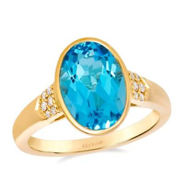 Le Vian® Ocean Blue Topaz™ & Nude Diamonds™ Ring in 14K Honey Gold™ Bradley's Jewelers Jacksonville, NC