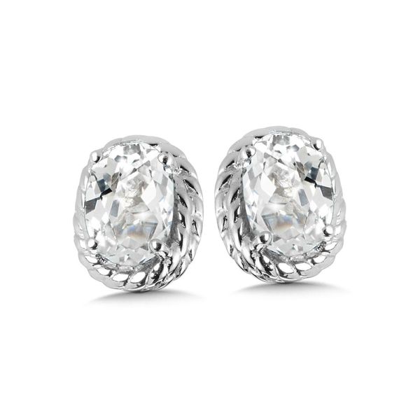 Sterling Silver Created Alexandrite Birthstone Stud Earrings Bradley's Jewelers Jacksonville, NC