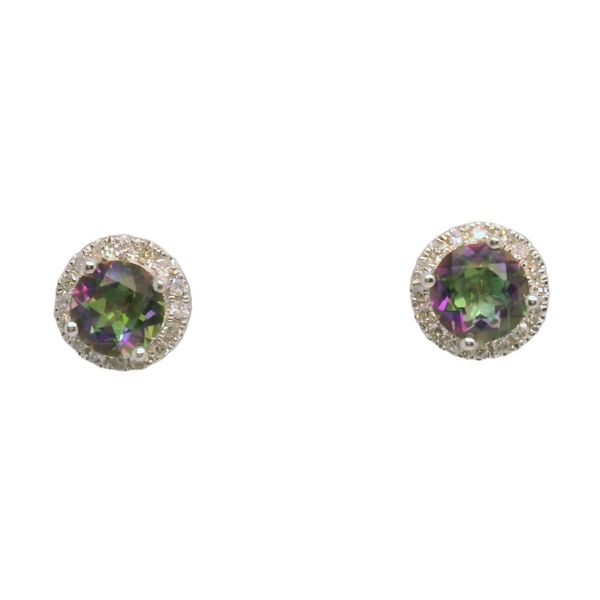 10K White Gold Alexandrite Stud Earrings Bradley's Jewelers Jacksonville, NC