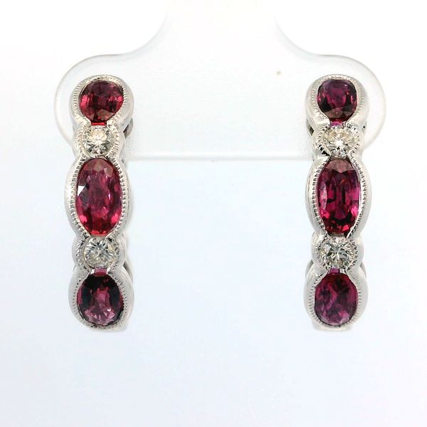 Le Vian® Passion Ruby® and Vanilla Diamond® Earrings in 14K Vanilla Gold® Bradley's Jewelers Jacksonville, NC
