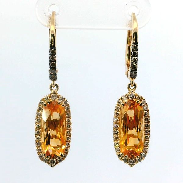 Le Vian® Cinnamon Citrine®, Chocolate Diamond® and Nude Diamond™ Earrings in 14K Honey Gold™ Bradley's Jewelers Jacksonville, NC