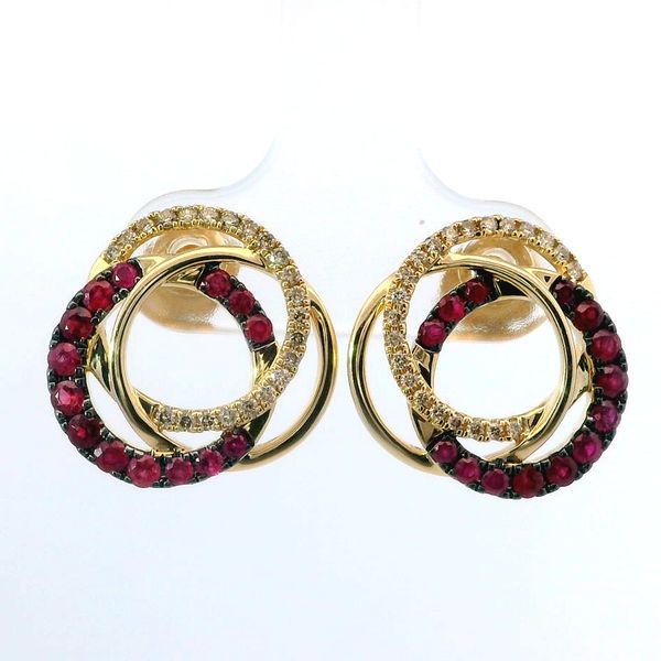 Le Vian® Passion Ruby® and Nude Diamond™ Earrings in 14K Honey Gold™ Bradley's Jewelers Jacksonville, NC