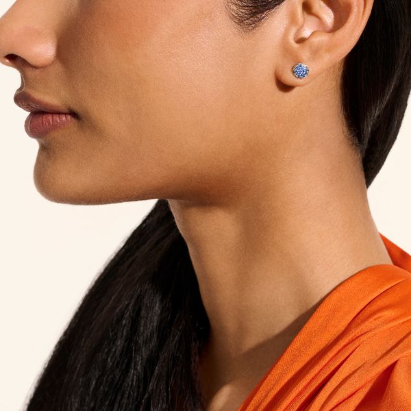 John Hardy Essentials Sterling Silver Blue Sapphire Stud Earrings 7mm Image 4 Bradley's Jewelers Jacksonville, NC