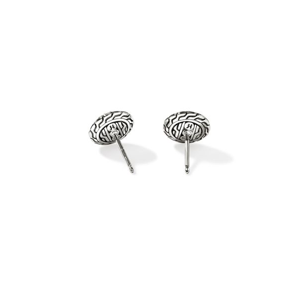 John Hardy Essentials Sterling Silver Black Sapphire Stud Earrings 10mm Image 2 Bradley's Jewelers Jacksonville, NC