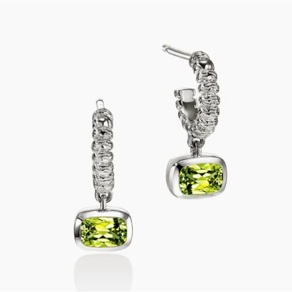 John Hardy Heishi Silver Drop Earrings with Peridot Bradley's Jewelers Jacksonville, NC