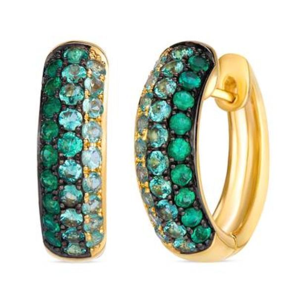 Le Vian Ombre® Emerald Ombré® Earrings in 14K Honey Gold™ Bradley's Jewelers Jacksonville, NC