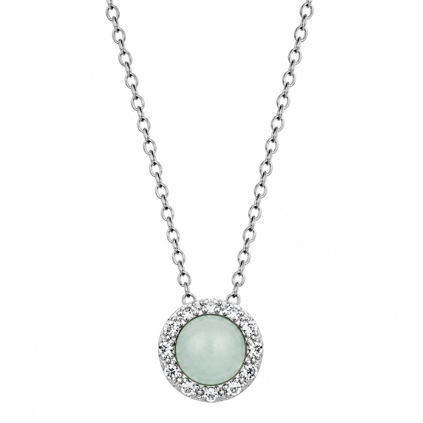 Samuel B Sterling Silver Milky Aquamarine & White Topaz Pendant Bradley's Jewelers Jacksonville, NC