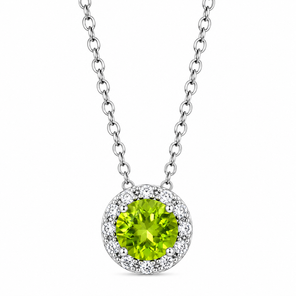 Samuel B Sterling Silver Peridot & White Topaz Pendant Bradley's Jewelers Jacksonville, NC