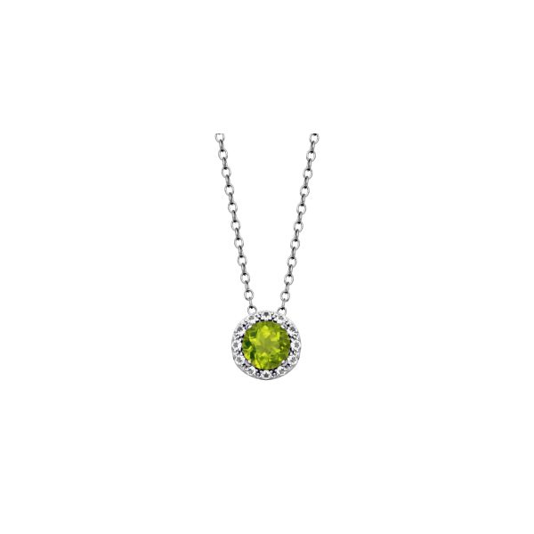 Samuel B Sterling Silver Peridot & White Topaz Pendant Bradley's Jewelers Jacksonville, NC