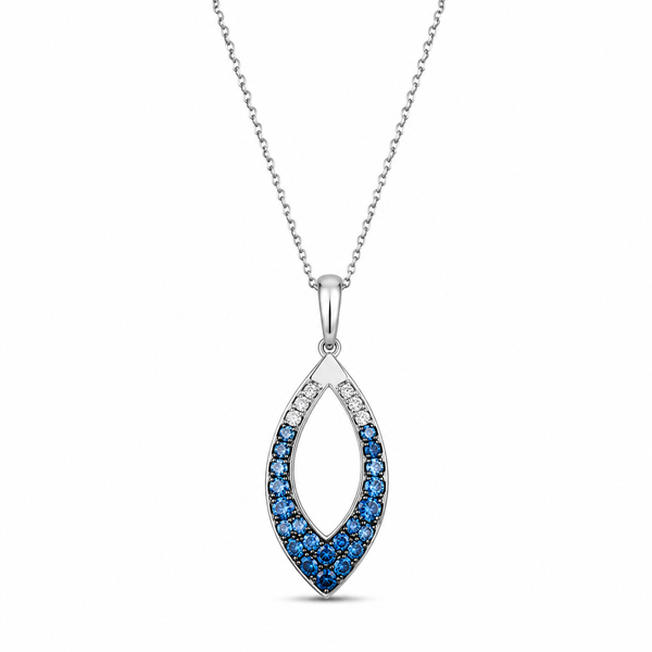 LeVian Patriotism Denim Ombre Sapphire Drop Pendant Bradley's Jewelers Jacksonville, NC