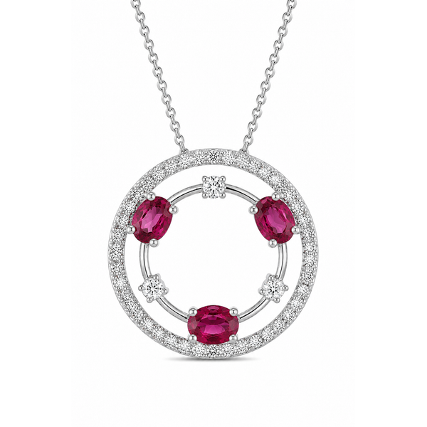 LeVian Devotion Ruby and Vanilla Diamond Pendant Bradley's Jewelers Jacksonville, NC