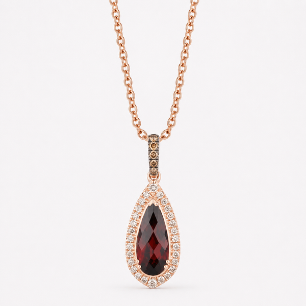 LeVian® Devotion Pomegranate Garnet™ Pendant in Strawberry Gold® Bradley's Jewelers Jacksonville, NC