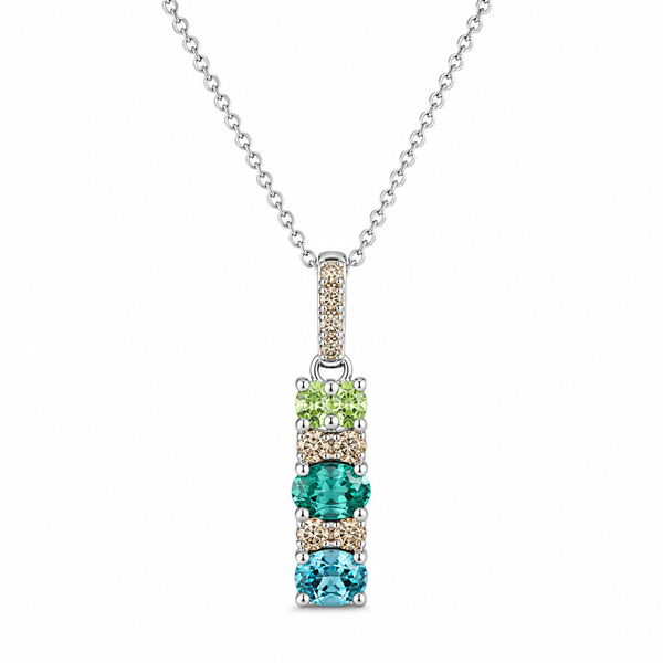 LeVian® Patriotism Montana Sapphire Pendant in Vanilla Gold® Bradley's Jewelers Jacksonville, NC