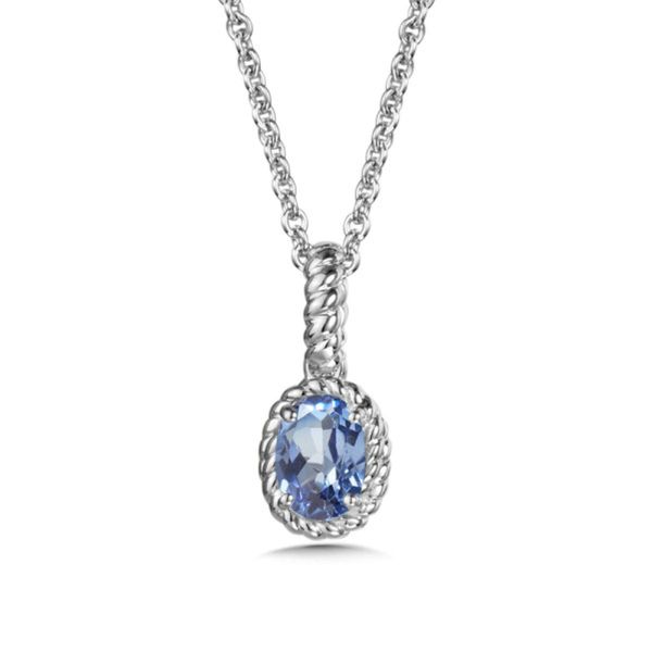 Sterling Silver Created Sapphire Birthstone Pendant Bradley's Jewelers Jacksonville, NC