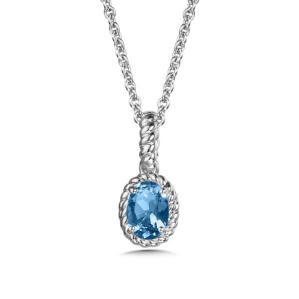 Sterling Silver Blue Topaz Birthstone Pendant Bradley's Jewelers Jacksonville, NC