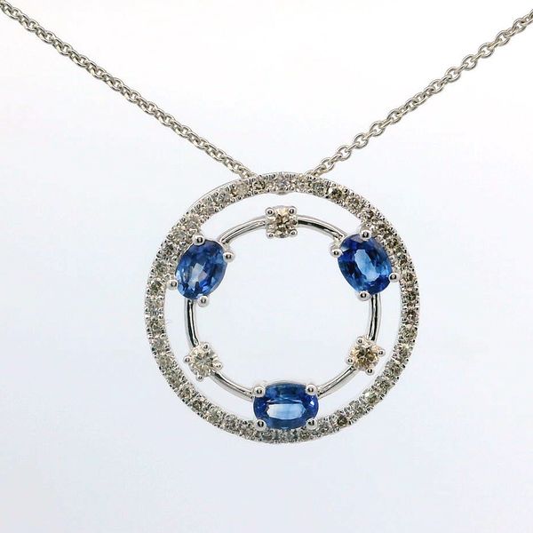 Le Vian Blueberry Sapphire and Vanilla Diamond Pendant in 14K Vanilla Gold Bradley's Jewelers Jacksonville, NC