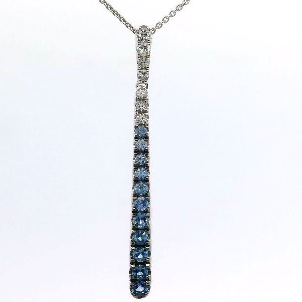 Le Vian Denim Ombré Sapphire Pendant in 14K Vanilla Gold Bradley's Jewelers Jacksonville, NC