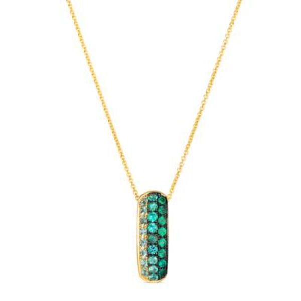 Le Vian Ombre® Emerald Ombré® Pendant in 14K Honey Gold™ Bradley's Jewelers Jacksonville, NC