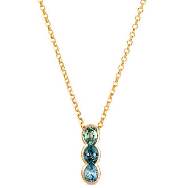 Le Vian® Montana Sapphire Ombré™ Pendant in 14K Honey Gold™ Bradley's Jewelers Jacksonville, NC