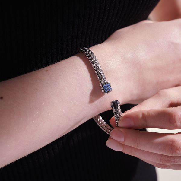 John Hardy Icon Sterling Silver Blue Sapphire Lava Bracelet Image 5 Bradley's Jewelers Jacksonville, NC