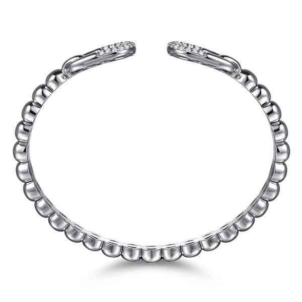 Gabriel & Co Sterling Silver Bujukan White Topaz Open Bangle – Bujukan Collection Image 3 Bradley's Jewelers Jacksonville, NC
