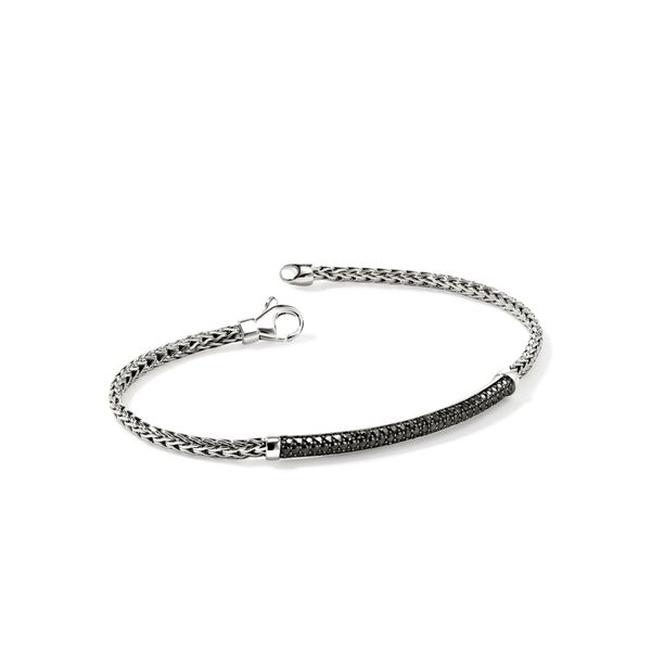 John Hardy Essentials Sterling Silver Black Sapphire Bracelet 2.55mm Image 3 Bradley's Jewelers Jacksonville, NC