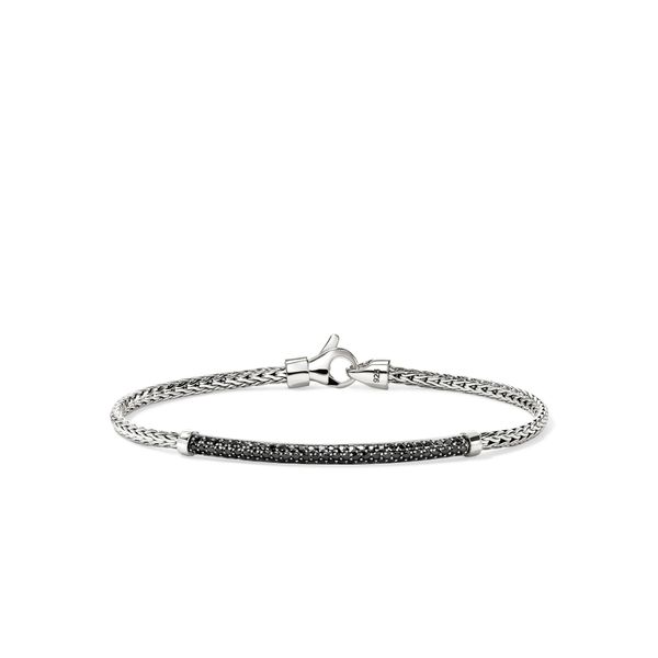 John Hardy Essentials Sterling Silver Black Sapphire Bracelet 2.55mm Bradley's Jewelers Jacksonville, NC