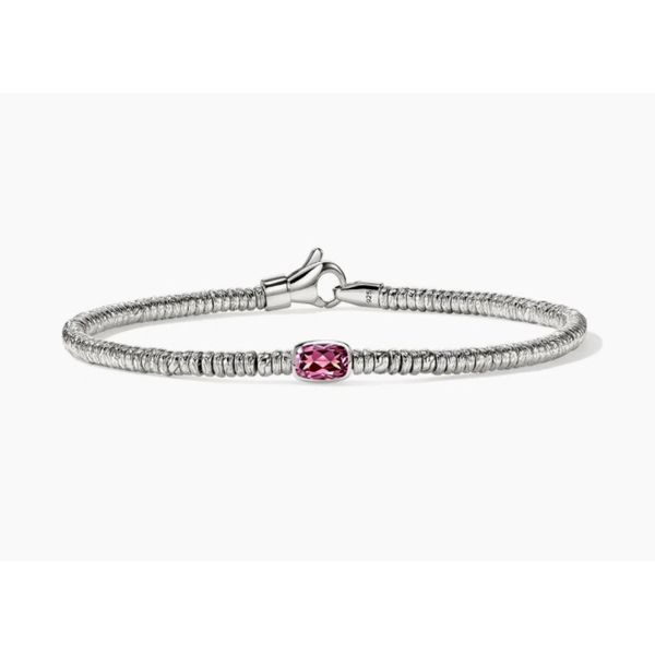 John Hardy Heishi Silver Rondel Bracelet with Rhodolite Bradley's Jewelers Jacksonville, NC