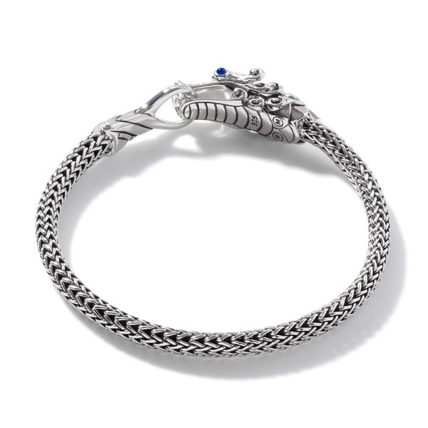 John Hardy Naga Heritage Silver Bracelet with Blue Sapphires Size UM Image 2 Bradley's Jewelers Jacksonville, NC