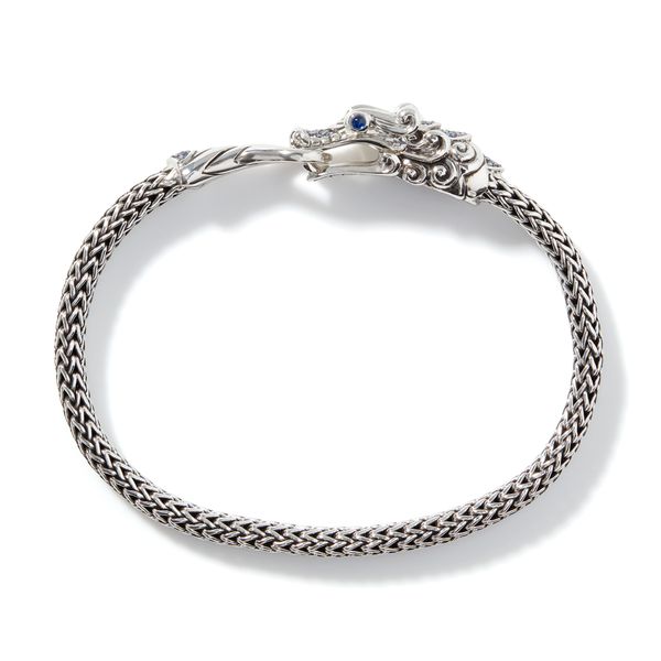 John Hardy Naga Heritage Silver Bracelet with Blue Sapphires Size UM Image 3 Bradley's Jewelers Jacksonville, NC