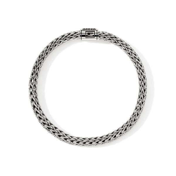 John Hardy Icon Silver 6.5mm Small Bracelet with Treated Black Sapphire Image 2 Bradley's Jewelers Jacksonville, NC