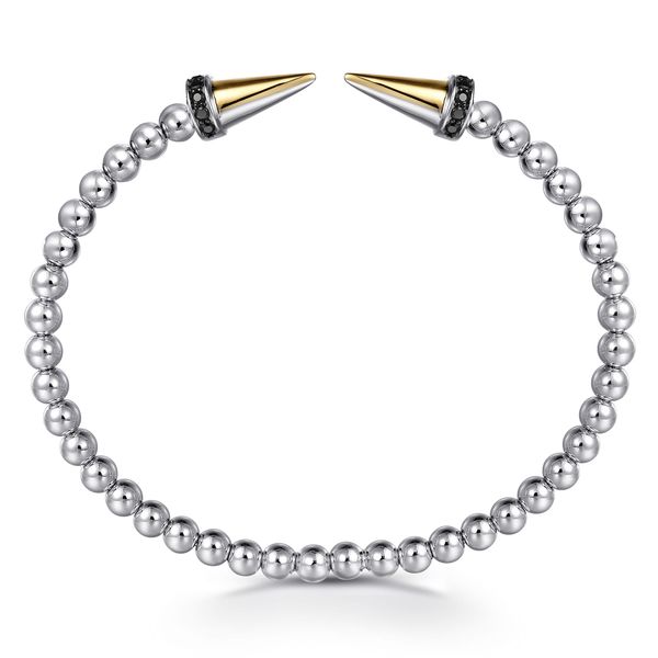 Gabriel & Co. 14K Yellow Gold & Sterling Silver Bujukan Bracelet with 0.33 CTW Black Spinel Image 3 Bradley's Jewelers Jacksonville, NC