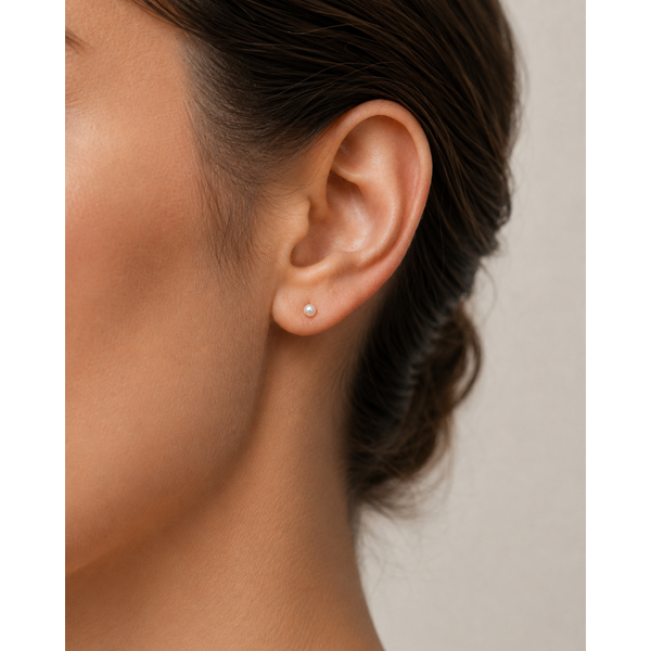 Imperial 14K Yellow Gold 4mm Freshwater Cultured Pearl Stud Earrings Image 2 Bradley's Jewelers Jacksonville, NC
