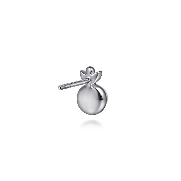Gabriel & Co. Sterling Silver Diamond & Pearl 0.03Ctw 0.29Ctw Stud Earrings | Bujukan Collection Image 2 Bradley's Jewelers Jacksonville, NC