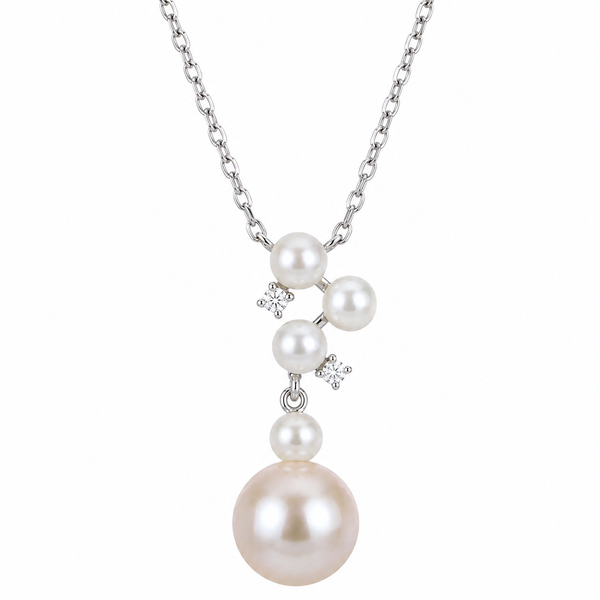 14K Yellow Gold Freshwater Pearl & Diamond Strand Necklace Bradley's Jewelers Jacksonville, NC
