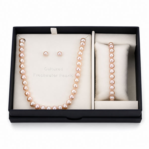 Imperial Natural Pink Freshwater Pearl Jewelry Set Bradley's Jewelers Jacksonville, NC