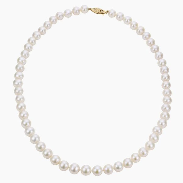14K Yellow Gold Freshwater Pearl Strand Necklace 18 Inch Bradley's Jewelers Jacksonville, NC