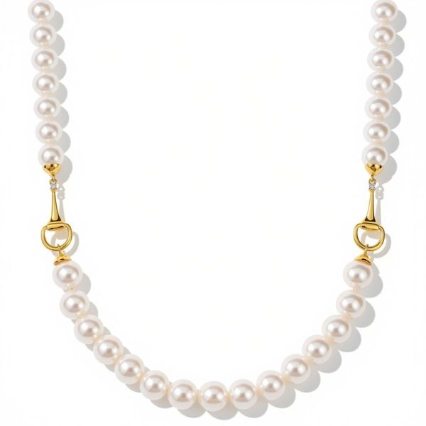 Imperial Sterling Silver & 18K Freshwater Pearl Diamond Necklace Bradley's Jewelers Jacksonville, NC
