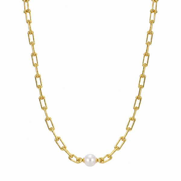 Sterling Silver 18K Yellow Gold Finish Freshwater Pearl Necklace Bradley's Jewelers Jacksonville, NC