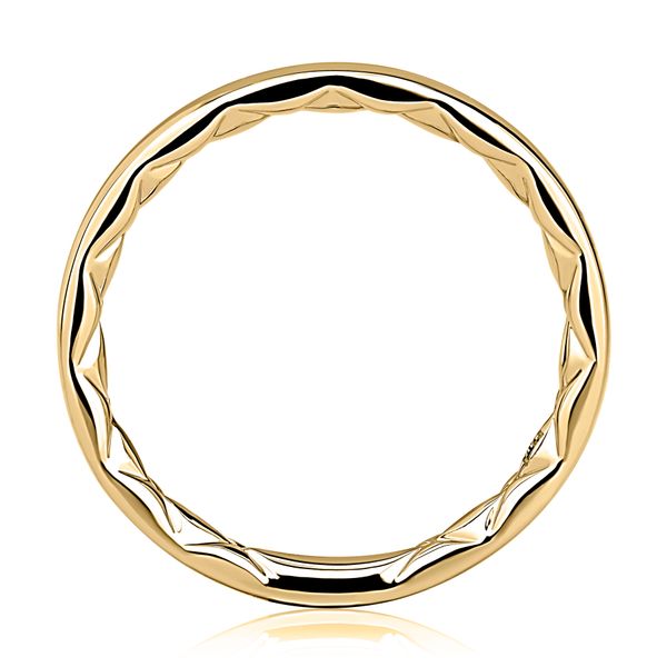 A. Jaffe 14K Yellow Gold 2.5mm Wedding Band | Quilted Interior Comfort Fit Image 2 Bradley's Jewelers Jacksonville, NC