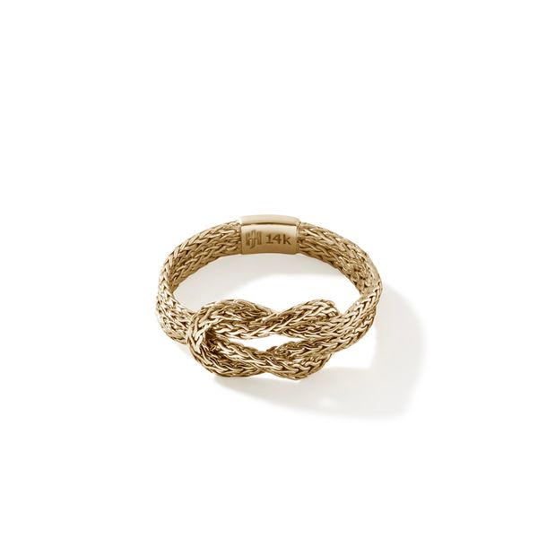 John Hardy 14K Yellow Gold Mannah Classic Chain Ring Size 8 Bradley's Jewelers Jacksonville, NC